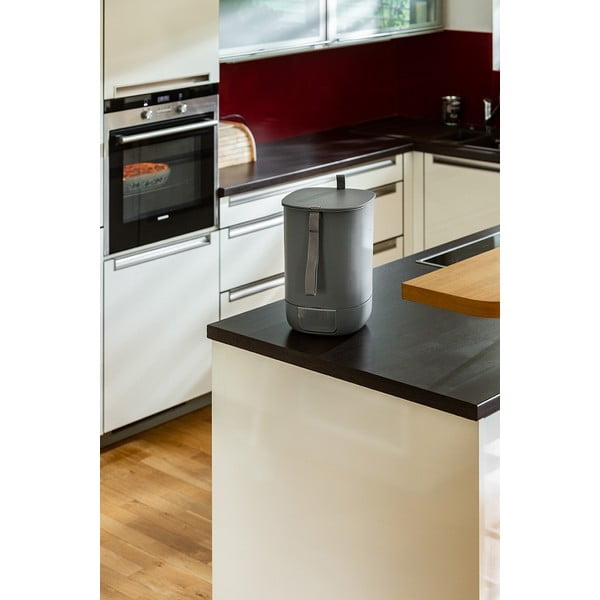 Recipient pentru compost / deșeuri organice Plastia Bokashi, gri-image-1