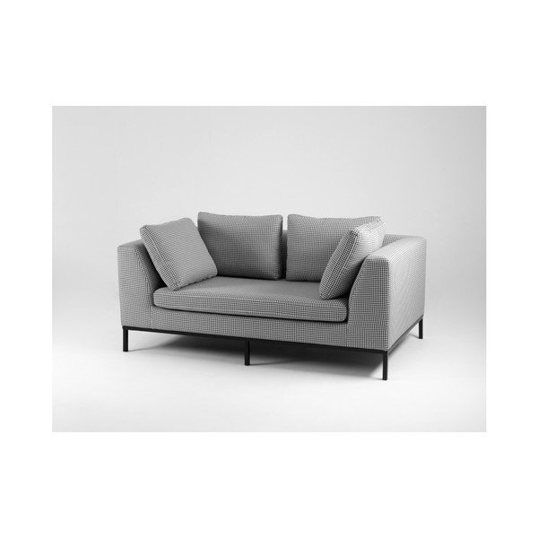 Canapea 2 locuri Custom Form Ambient, negru - alb-image-2