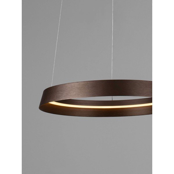 Lustră maro LED cu intensitate reglabilă din aluminiu cu abajur din sticlă acrilică ø 45 cm Ormi – Nova Luce-image-3