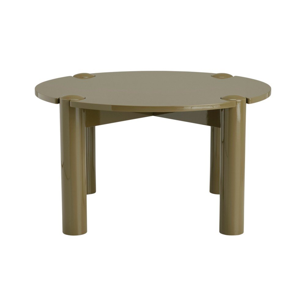 Măsuță de cafea kaki rotundă din MDF ø 80 cm Pussel – Ellos Home