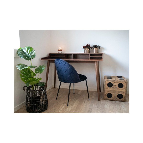 Set 2 scaune cu picioare negre House Nordic Geneve, albastru-image-4
