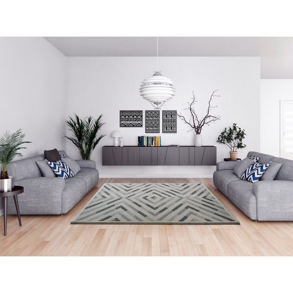 Covor Universal Dream Geo, 80 x 150 cm, gri-image-1
