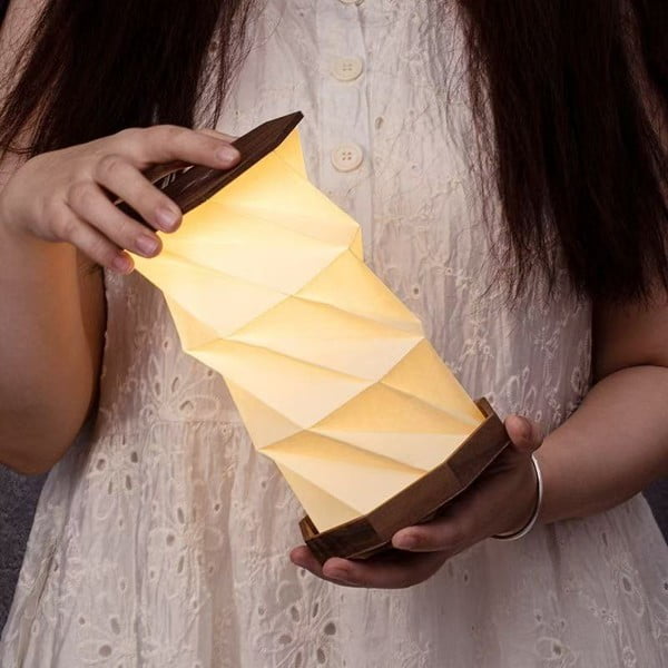Decorațiune luminoasă în culoare naturală închisă cu USB ø 12 cm Twist Hexagon – Gingko-image-3