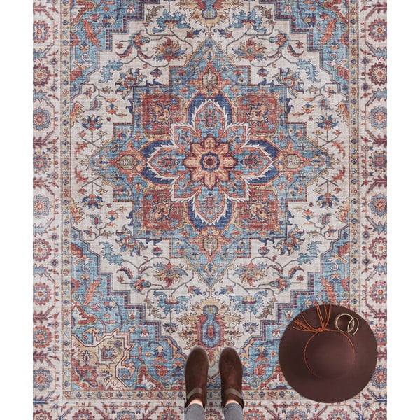 Covor Nouristan Anthea, 200 x 290 cm, roșu - albastru-image-2