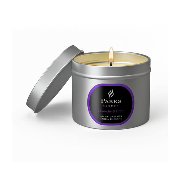 Lumânare parfumată Parks Candles London Lavender, aromă de lavandă și lămâie verde, durată ardere 25 de ore