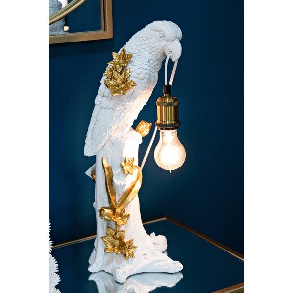 Veioză albă/aurie (înălțime 50,5 cm) Parrot – Mauro Ferretti-image-1