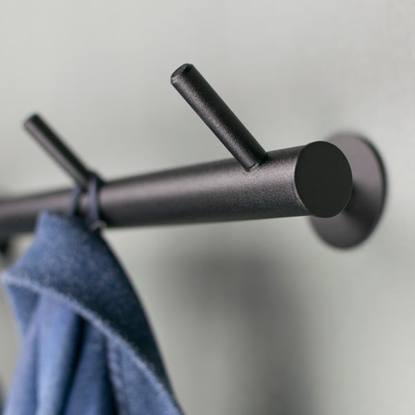 Cuier de perete negru din metal 55 cm Odin – Spinder Design-image-2