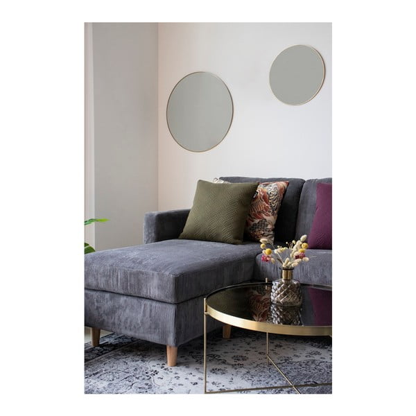 Oglindă de perete cu ramă aurie House Nordic Jersey, ø 40 cm-image-3