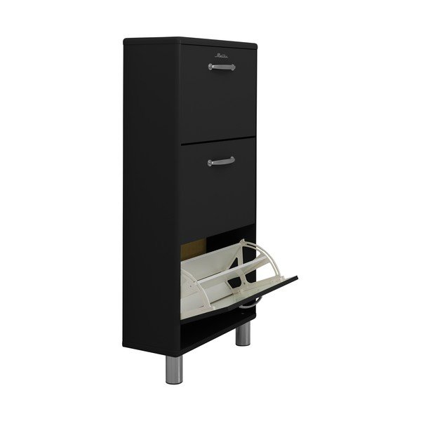 Pantofar negru cu deschidere înclinată Malibu - Tenzo-image-2