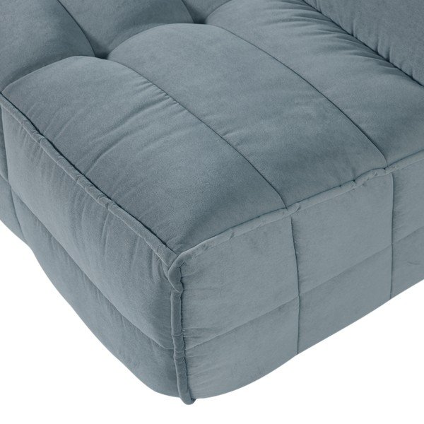 Canapea albastră cu tapițerie din catifea 204 cm Cluster – vtwonen-image-1
