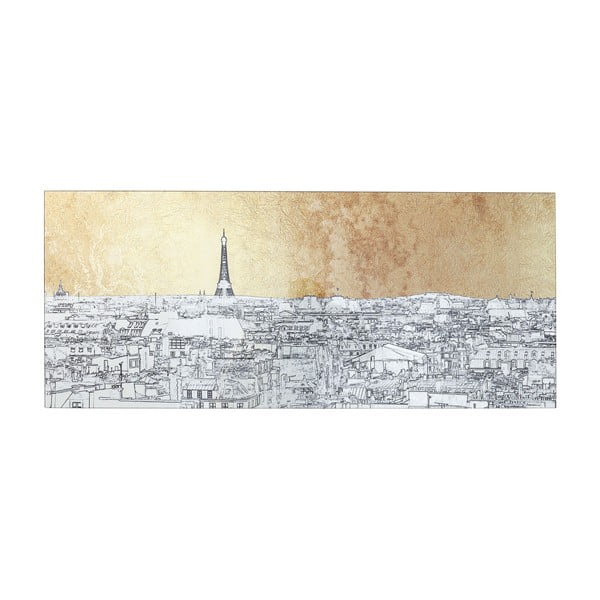 Tablou pe sticlă Kare Design Paris View, 120 x 50 cm