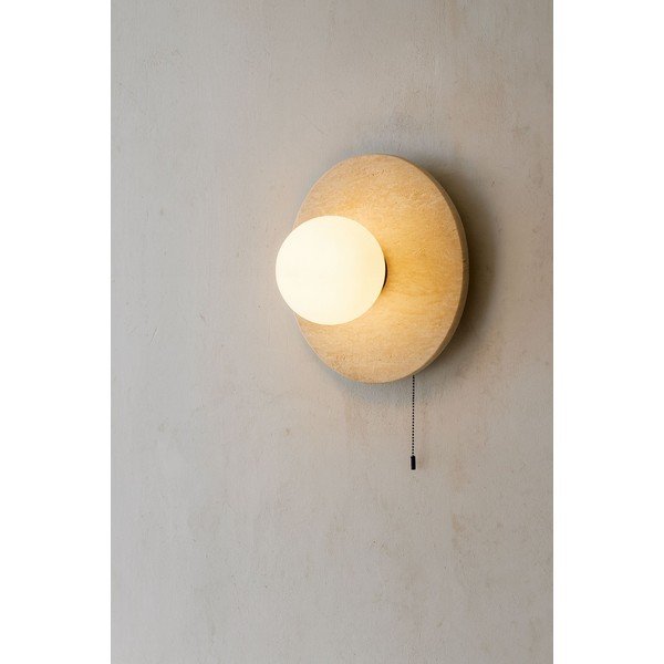 Aplică de perete bej din piatră ø 12 cm Hilde – Opviq lights-image-1