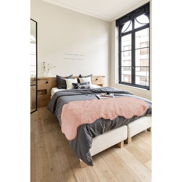 Blană de oaie artificială Tiseco Home Studio Lambskin, 60 x 180 cm, roz-image-1