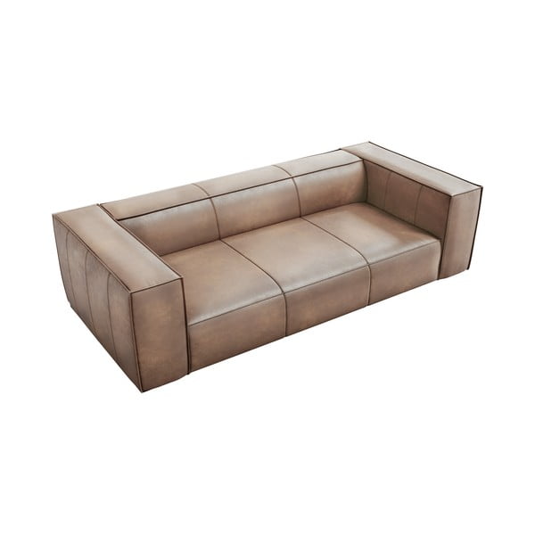 Canapea maro deschis cu tapițerie din piele 227 cm Madame – Windsor & Co Sofas-image-3