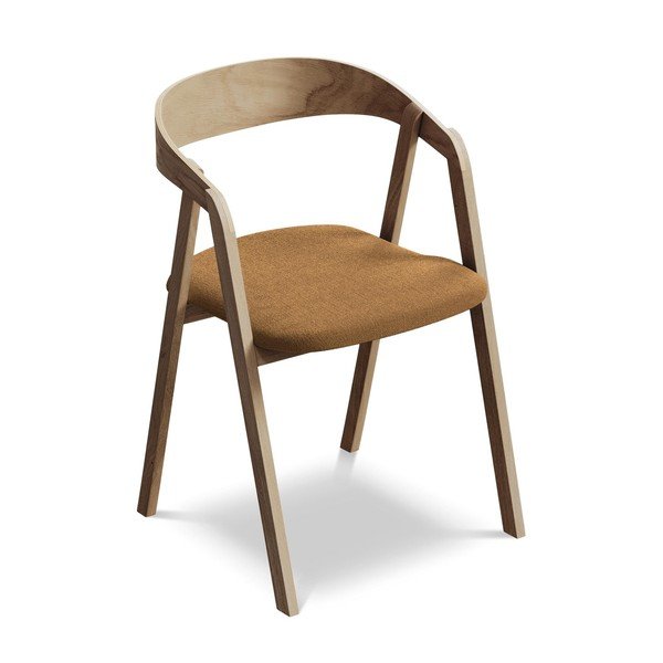 Scaun de sufragerie teracotă din lemn masiv Erika – Makamii