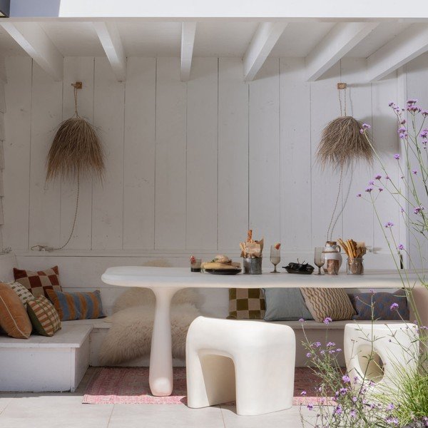 Scaun de grădină fildeș din plastic Nivo – WOOOD-image-4