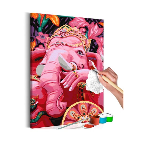 Set DIY pentru crearea unei picturi pe pânză Artgeist Ganesha, 60 x 40 cm