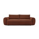 Canapea cărămizie extensibilă cu tapițerie din catifea reiată  257 cm Lucien – Bobochic Paris