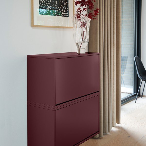 Pantofar burgundy cu deschidere înclinată/suspendat 70x30x40 cm – ReCollector-image-2