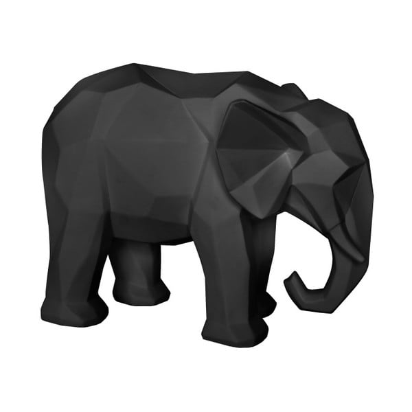 Statuetă PT LIVING Origami Elephant, negru mat