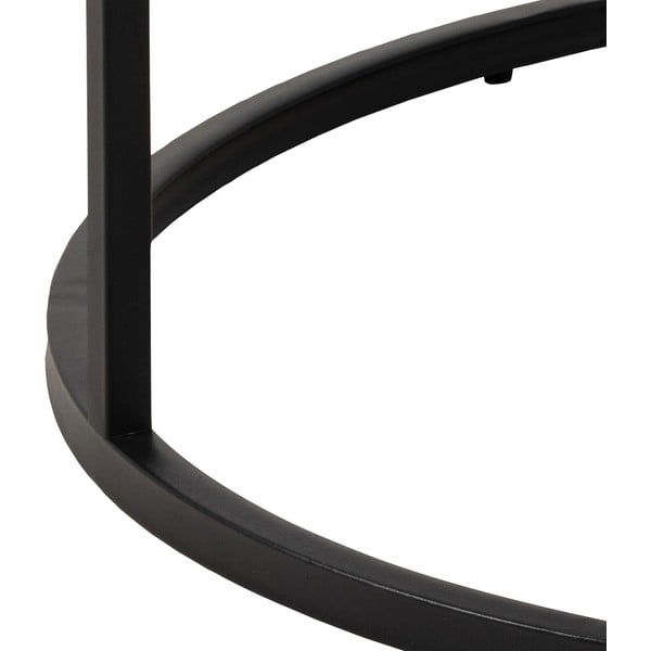 Măsuță de cafea albă rotundă cu blat cu aspect de marmură ø 80 cm Spiro – Actona-image-3