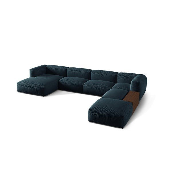 Colțar modular albastru închis (cu colț pe partea dreaptă/în formă de "U") Martina – Micadoni Home-image-1