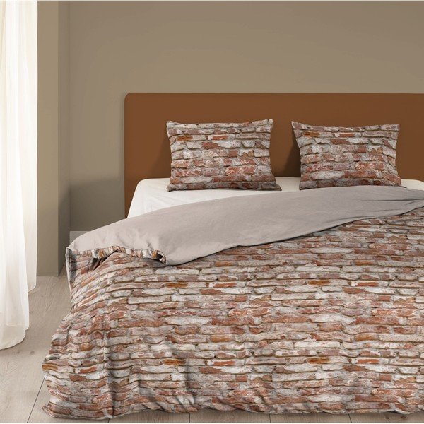 Lenjerie de pat din bumbac Good Morning Brick, 200 x 240 cm-image-1