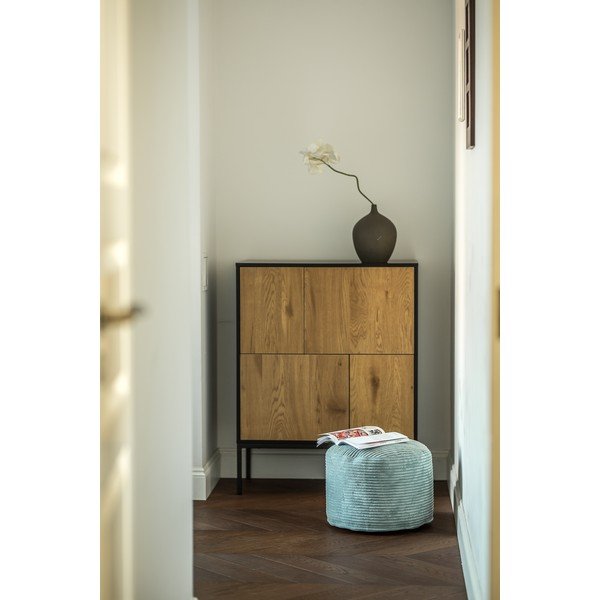 Fotoliu bean bag verde mentă cu tapițerie din catifea reiată Mini – SLOWDOWN-image-1