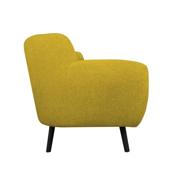 Canapea cu 3 locuri Kooko Home Rock, galben -image-1