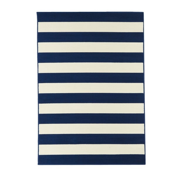Covor adecvat pentru exterior Floorita Stripes, 160 x 230 cm, albastru - alb