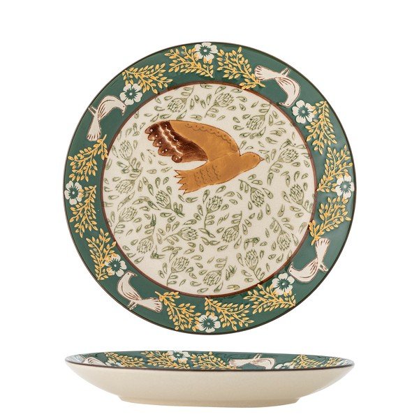 Farfurie verde pentru desert  din gresie ø 16 cm Hezha – Bloomingville-image-3