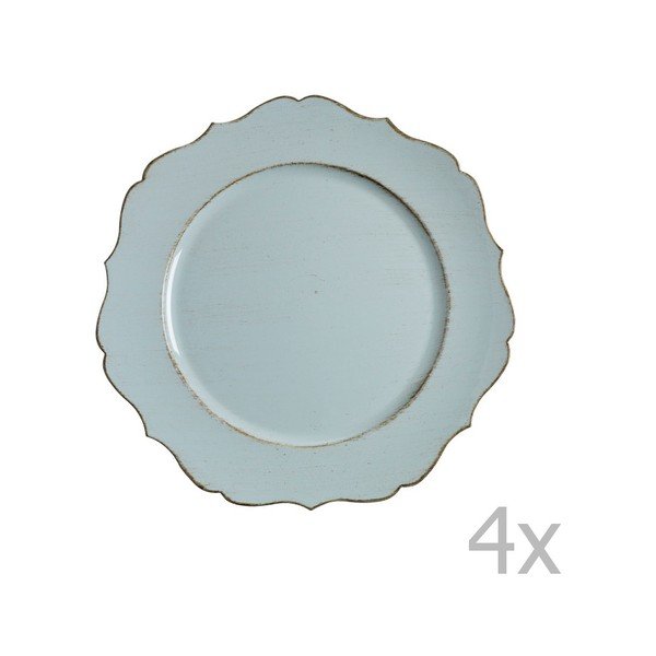 Set 4 farfurii Blasone, albastre