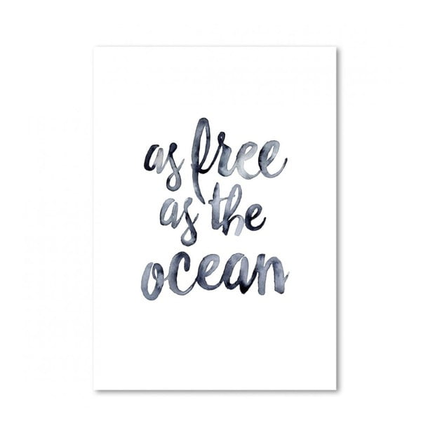 Poster Leo La Douce As Free As The Ocean, 21 x 29,7 cm