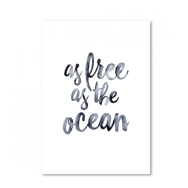 Poster Leo La Douce As Free As The Ocean, 29,7 x 42 cm