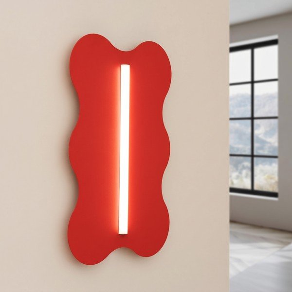 Aplică de perete roșie din metal KLOVER – Thoro-image-1