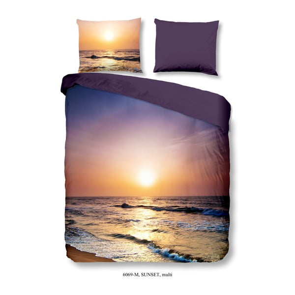 Lenjerie de pat din micropercal Muller Textiels Sunset, 200 x 200 cm
