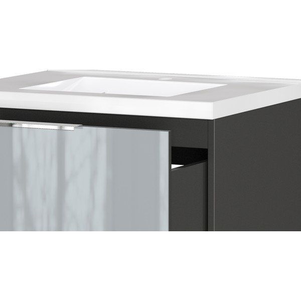 Dulap sub chiuvetă gri suspendat cu aspect lucios 61x61 cm Celano – Germania-image-4