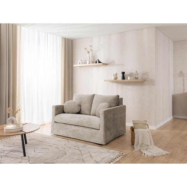 Canapea bej 140 cm Paphos – Ropez-image-1