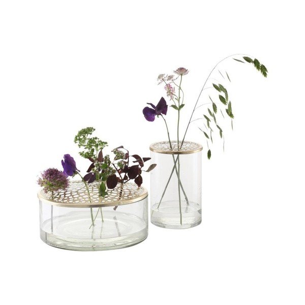 Vază din sticlă A Simple Mess Kassandra Brass, ⌀ 20,5 cm-image-4