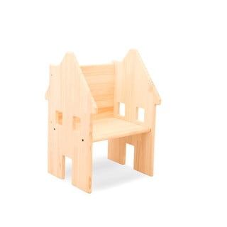 Scaun din lemn de pin pentru copii Little Nice Things Happy House