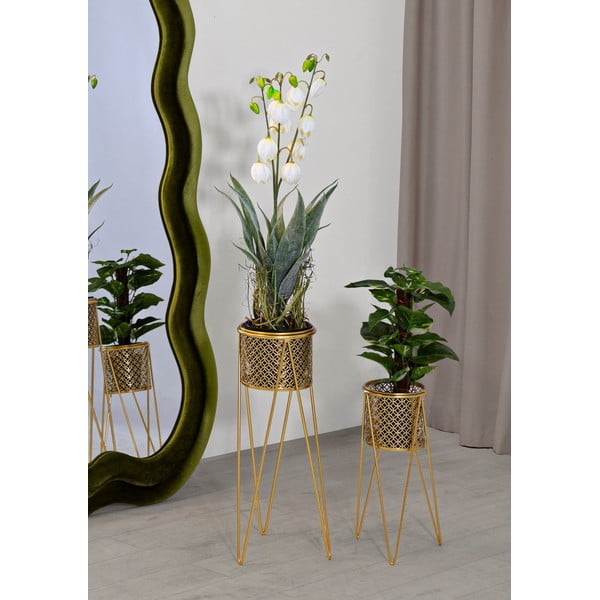 Suporturi pentru flori 2 buc. din metal ø 20 cm (înălțime 46 cm) Nat – Mauro Ferretti-image-1