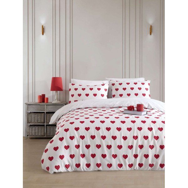 Lenjerie de pat albă pentru pat de o persoană 200x140 cm Chole  – Mijolnir