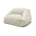 Fotoliu bean bag crem cu tapițerie din blană artificială Lilibet – Bobochic Paris