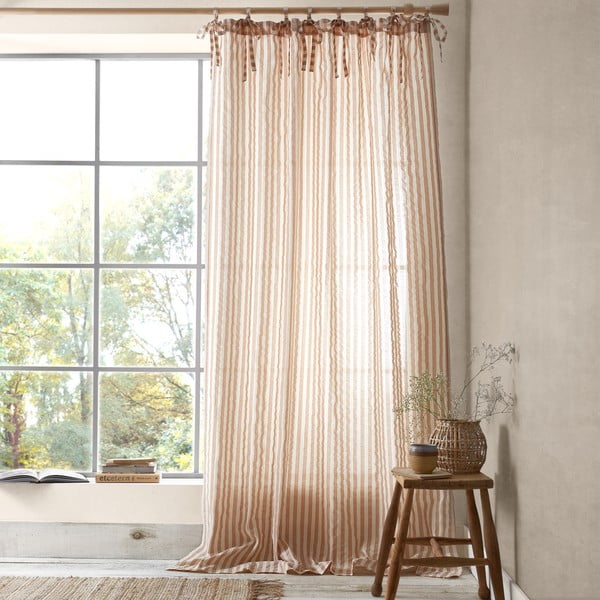 Perdea teracotă 140x183 cm Zanzibar Stripe – Pineapple Elephant-image-1