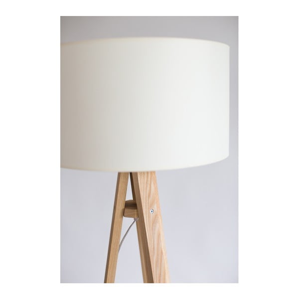 Lampadar cu abajur alb și cablu transparent Ragaba Wanda-image-1