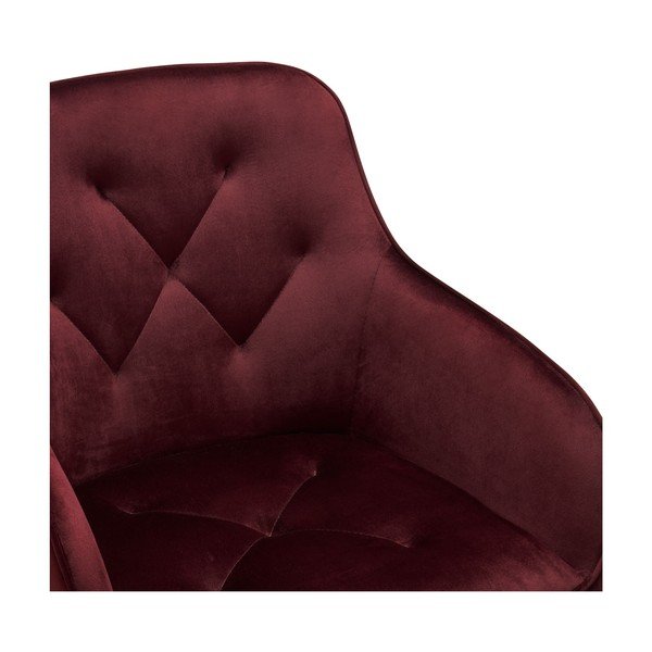 Scaune de dining burgundy 2 buc. din catifea Nadja – Furnhouse-image-4
