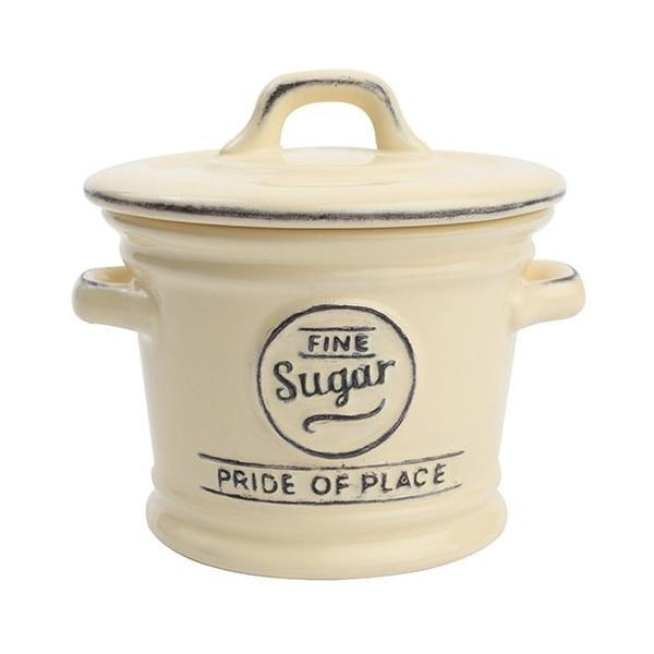 Doză ceramică pentru zahăr T&G Woodware Pride of Place, crem 