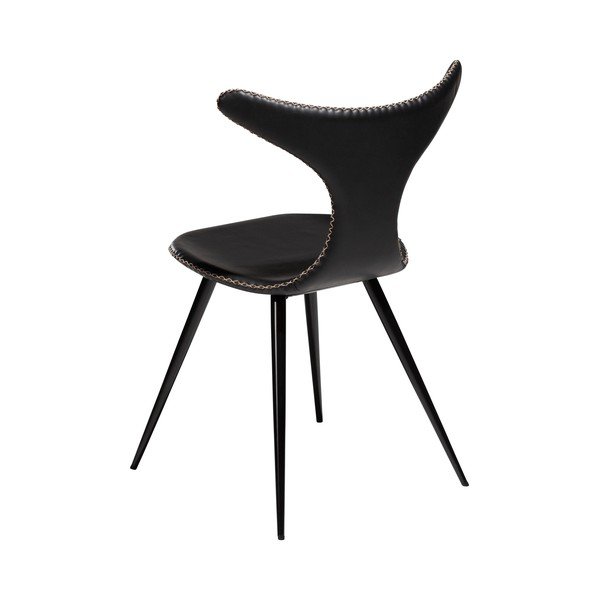 Scaun din piele artificială DAN–FORM Denmark Dolphin, negru-image-2