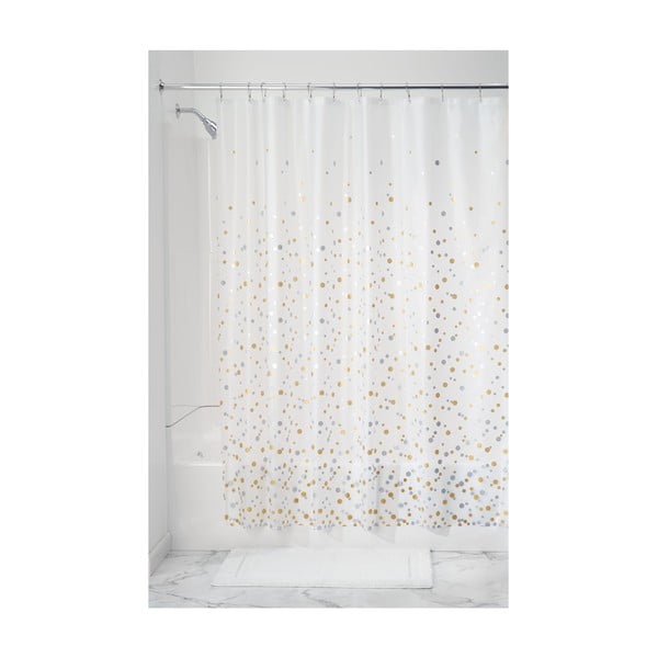 Perdea de duș iDesign Confetti, 183 x 183 cm