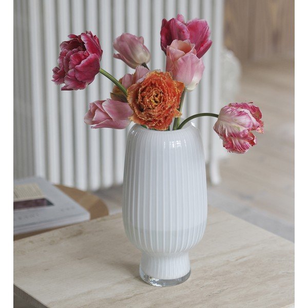 Vază albă din sticlă (înălțime 31,5 cm) Cuneo – Villa Collection-image-1